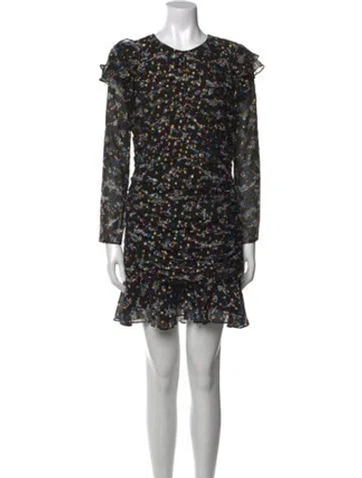 Pre-owned Veronica Beard Silk Mini Dress In Black