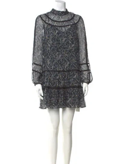 Pre-owned Veronica Beard Silk Mini Dress In Black