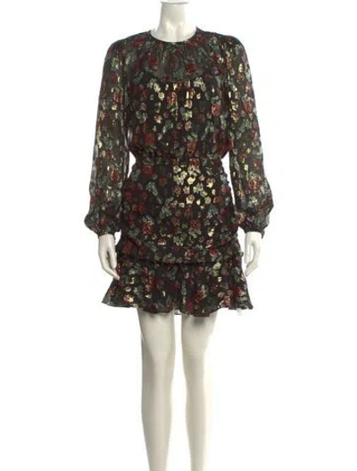 Pre-owned Veronica Beard Silk Mini Dress In Black