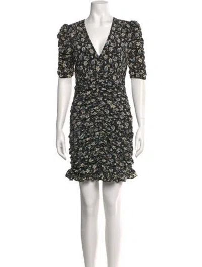 Pre-owned Veronica Beard Silk Mini Dress In Black