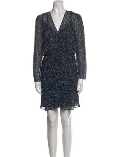 Pre-owned Veronica Beard Silk Mini Dress In Black