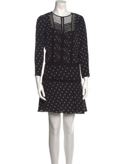 Pre-owned Veronica Beard Silk Mini Dress In Black