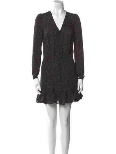 Pre-owned Veronica Beard Silk Mini Dress In Black