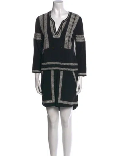 Pre-owned Veronica Beard Silk Mini Dress In Black