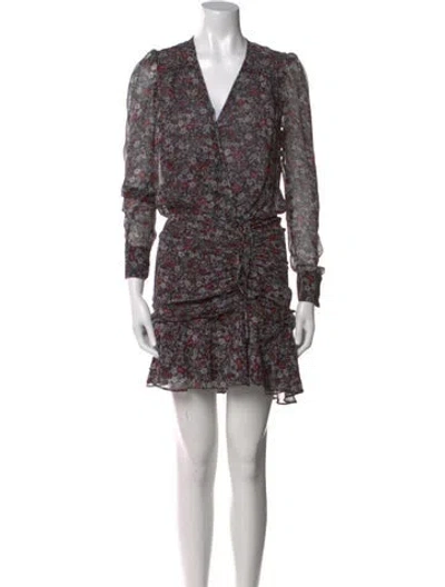 Pre-owned Veronica Beard Silk Mini Dress In Black