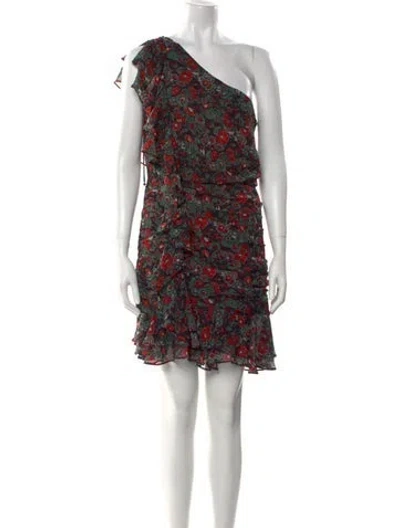 Pre-owned Veronica Beard Silk Mini Dress In Black