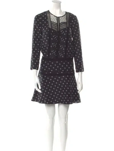 Pre-owned Veronica Beard Silk Mini Dress In Black