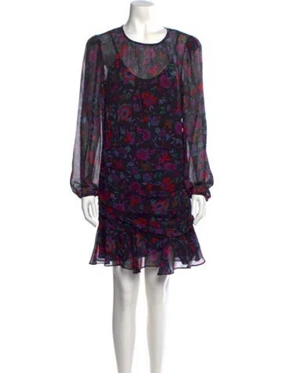 Pre-owned Veronica Beard Silk Mini Dress In Black