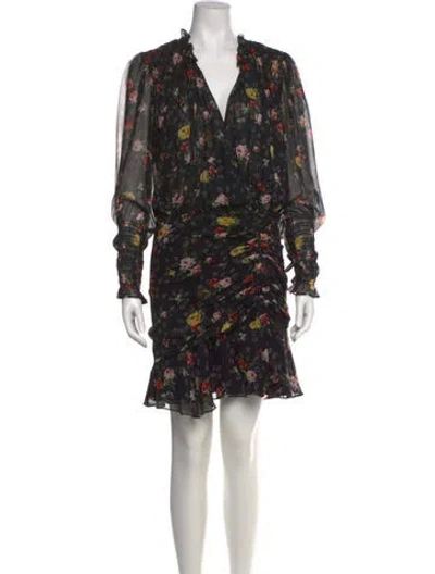 Pre-owned Veronica Beard Silk Mini Dress In Black