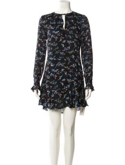 Pre-owned Veronica Beard Silk Mini Dress In Black