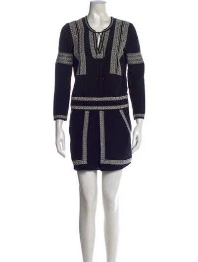 Pre-owned Veronica Beard Silk Mini Dress In Black
