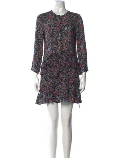 Pre-owned Veronica Beard Silk Mini Dress In Black