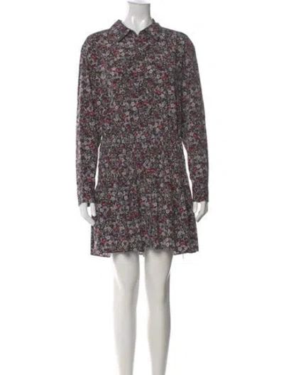 Pre-owned Veronica Beard Silk Mini Dress In Black