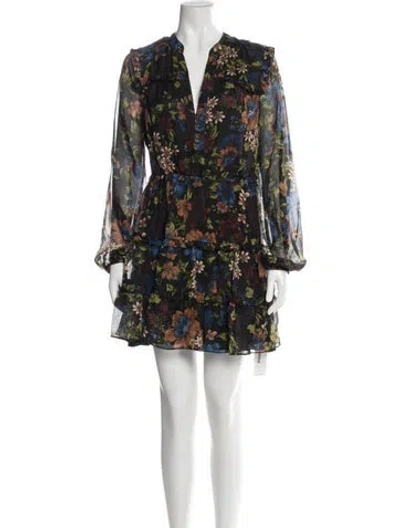 Pre-owned Veronica Beard Silk Mini Dress In Black