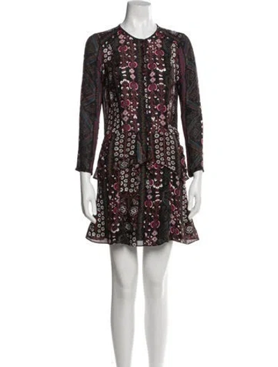 Pre-owned Veronica Beard Silk Mini Dress In Black
