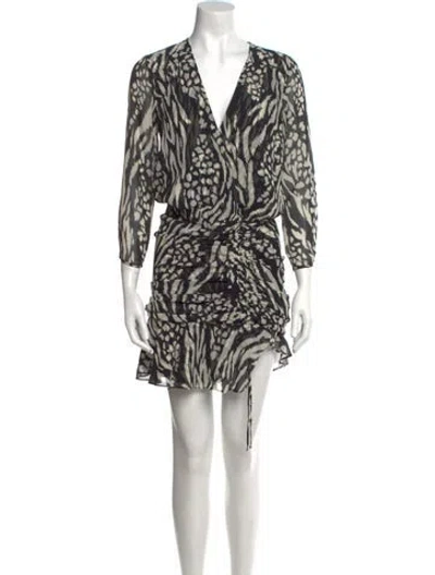 Pre-owned Veronica Beard Silk Mini Dress In Black
