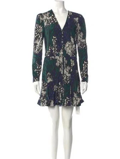 Pre-owned Veronica Beard Silk Mini Dress In Black