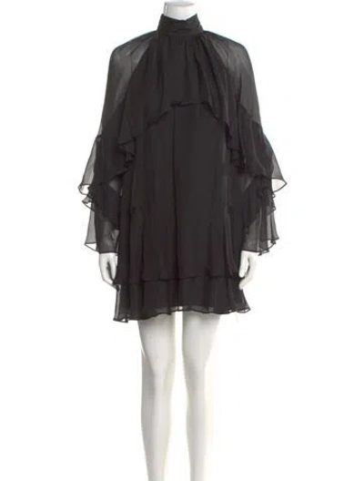 Pre-owned Veronica Beard Silk Mini Dress In Black