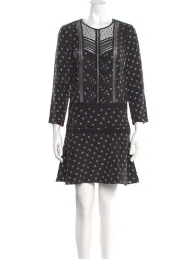 Pre-owned Veronica Beard Silk Mini Dress In Black