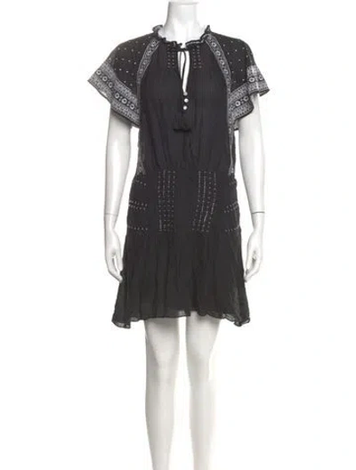 Pre-owned Veronica Beard Silk Mini Dress In Black
