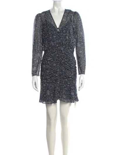 Pre-owned Veronica Beard Silk Mini Dress In Black