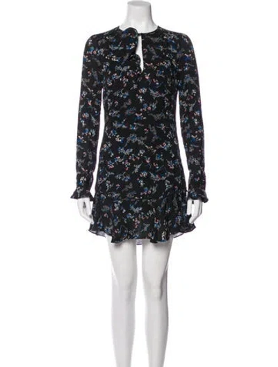 Pre-owned Veronica Beard Silk Mini Dress In Black