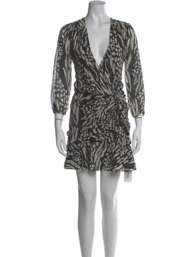 Pre-owned Veronica Beard Silk Mini Dress In Black