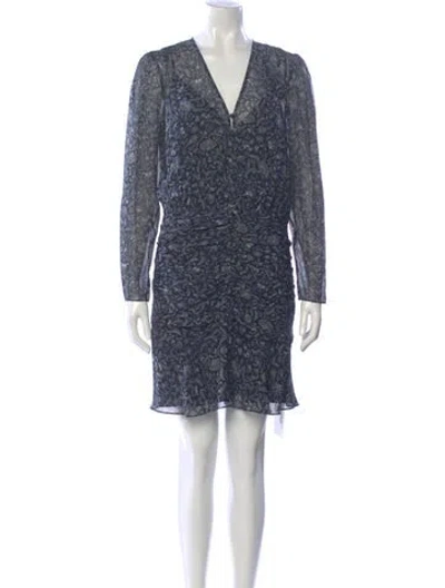 Pre-owned Veronica Beard Silk Mini Dress In Black