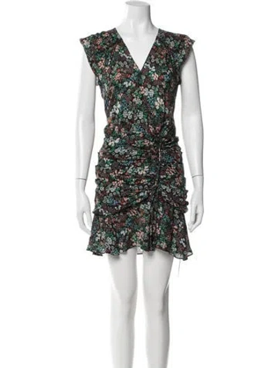 Pre-owned Veronica Beard Silk Mini Dress In Black
