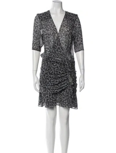 Pre-owned Veronica Beard Silk Mini Dress In Black