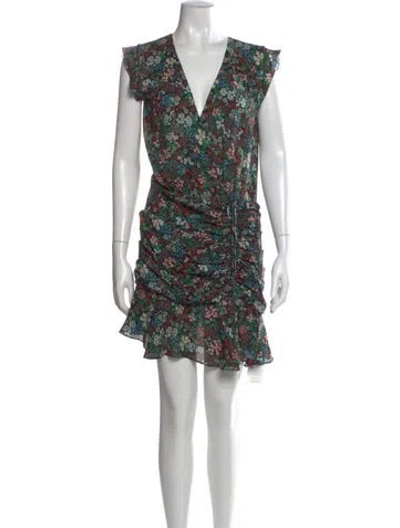 Pre-owned Veronica Beard Silk Mini Dress In Black