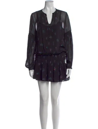 Pre-owned Veronica Beard Silk Mini Dress In Black