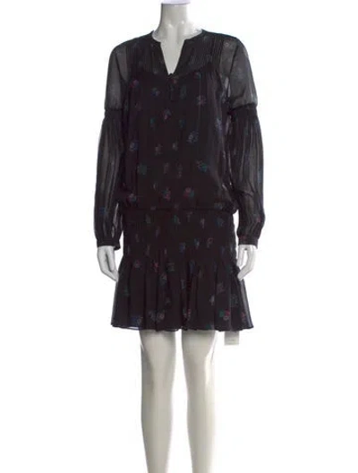 Pre-owned Veronica Beard Silk Mini Dress In Black