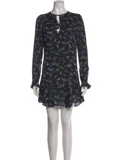 Pre-owned Veronica Beard Silk Mini Dress In Black