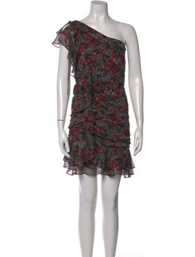 Pre-owned Veronica Beard Silk Mini Dress In Black