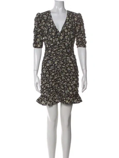 Pre-owned Veronica Beard Silk Mini Dress In Black