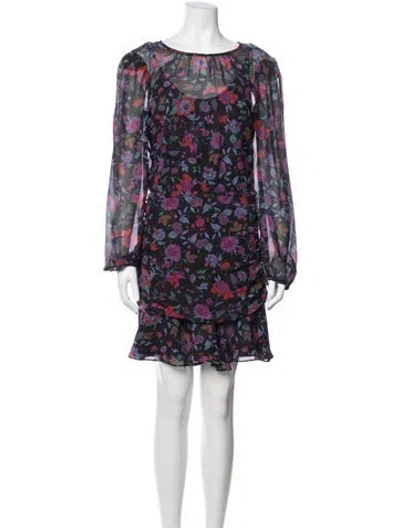Pre-owned Veronica Beard Silk Mini Dress In Black