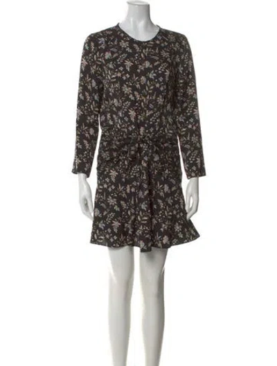 Pre-owned Veronica Beard Silk Mini Dress In Black