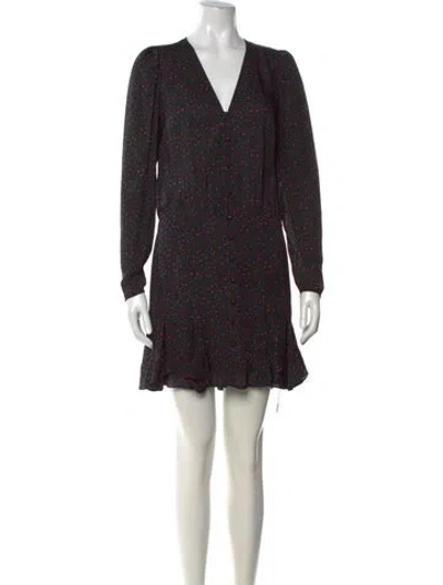 Pre-owned Veronica Beard Silk Mini Dress In Black