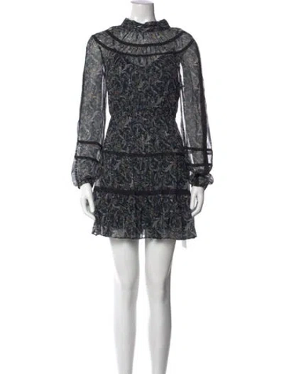 Pre-owned Veronica Beard Silk Mini Dress In Black