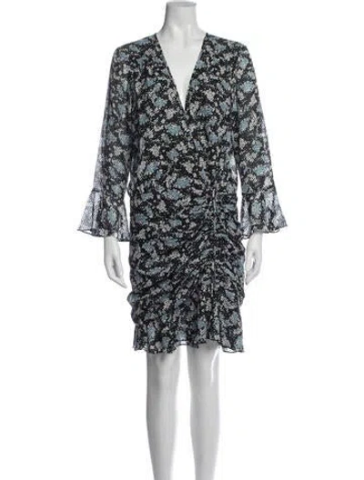 Pre-owned Veronica Beard Silk Mini Dress In Black