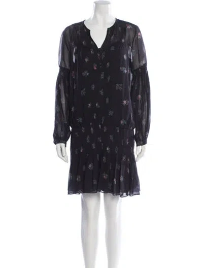 Pre-owned Veronica Beard Silk Mini Dress In Black