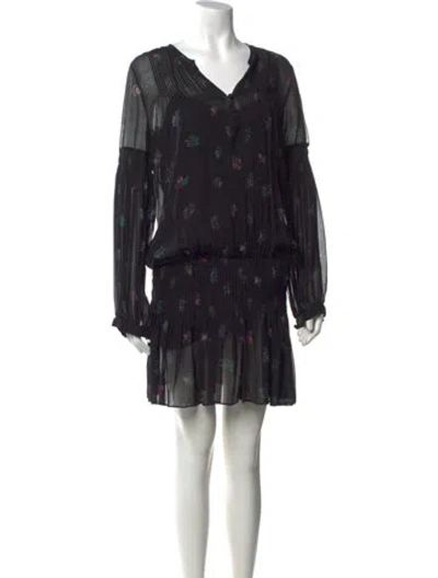 Pre-owned Veronica Beard Silk Mini Dress In Black