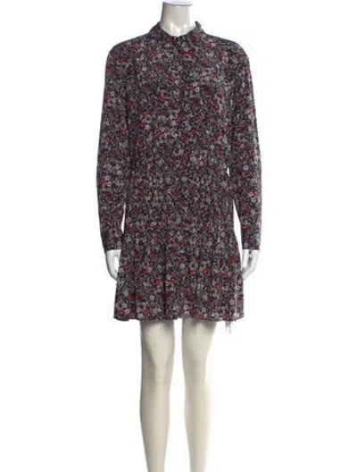 Pre-owned Veronica Beard Silk Mini Dress In Black