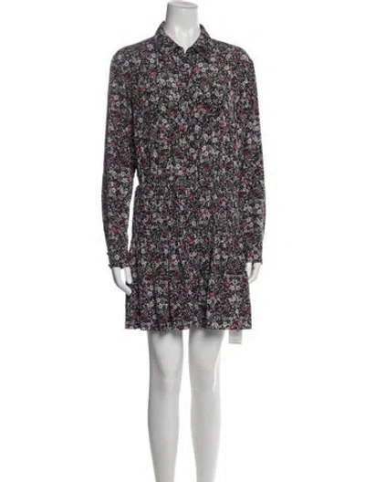 Pre-owned Veronica Beard Silk Mini Dress In Black