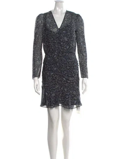 Pre-owned Veronica Beard Silk Mini Dress In Black
