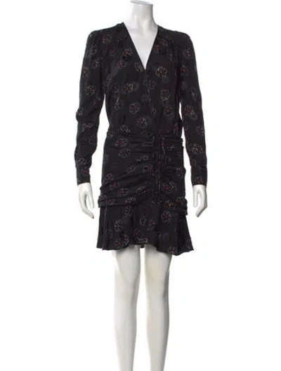 Pre-owned Veronica Beard Silk Mini Dress In Black
