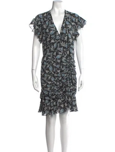 Pre-owned Veronica Beard Silk Mini Dress In Black