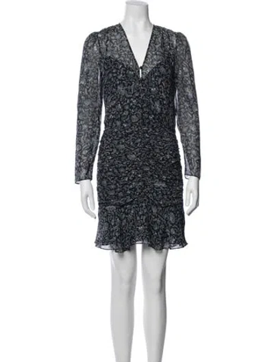 Pre-owned Veronica Beard Silk Mini Dress In Black