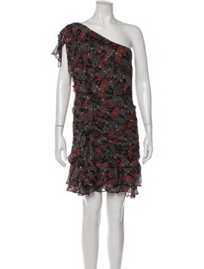 Pre-owned Veronica Beard Silk Mini Dress In Black